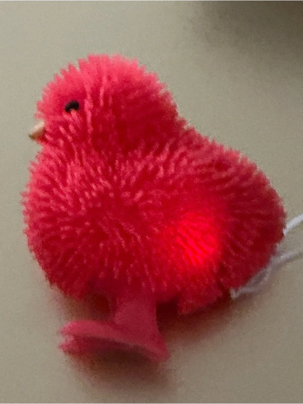Cute Puffer Chick Rubber Toy Red, Pink, Orange